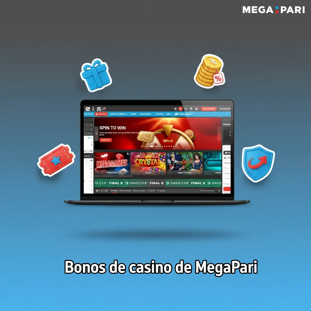 Bonos del casino MegaPari: recarga semanal, cashback, giros gratis, torneos y bono de fin de semana para Chile.
