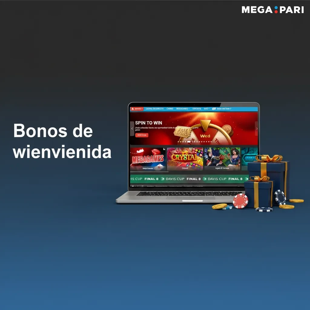 Bonos de bienvenida MegaPari: 200% hasta 1.541.000 CLP + 150 giros en slots. Revisa términos y requisitos.