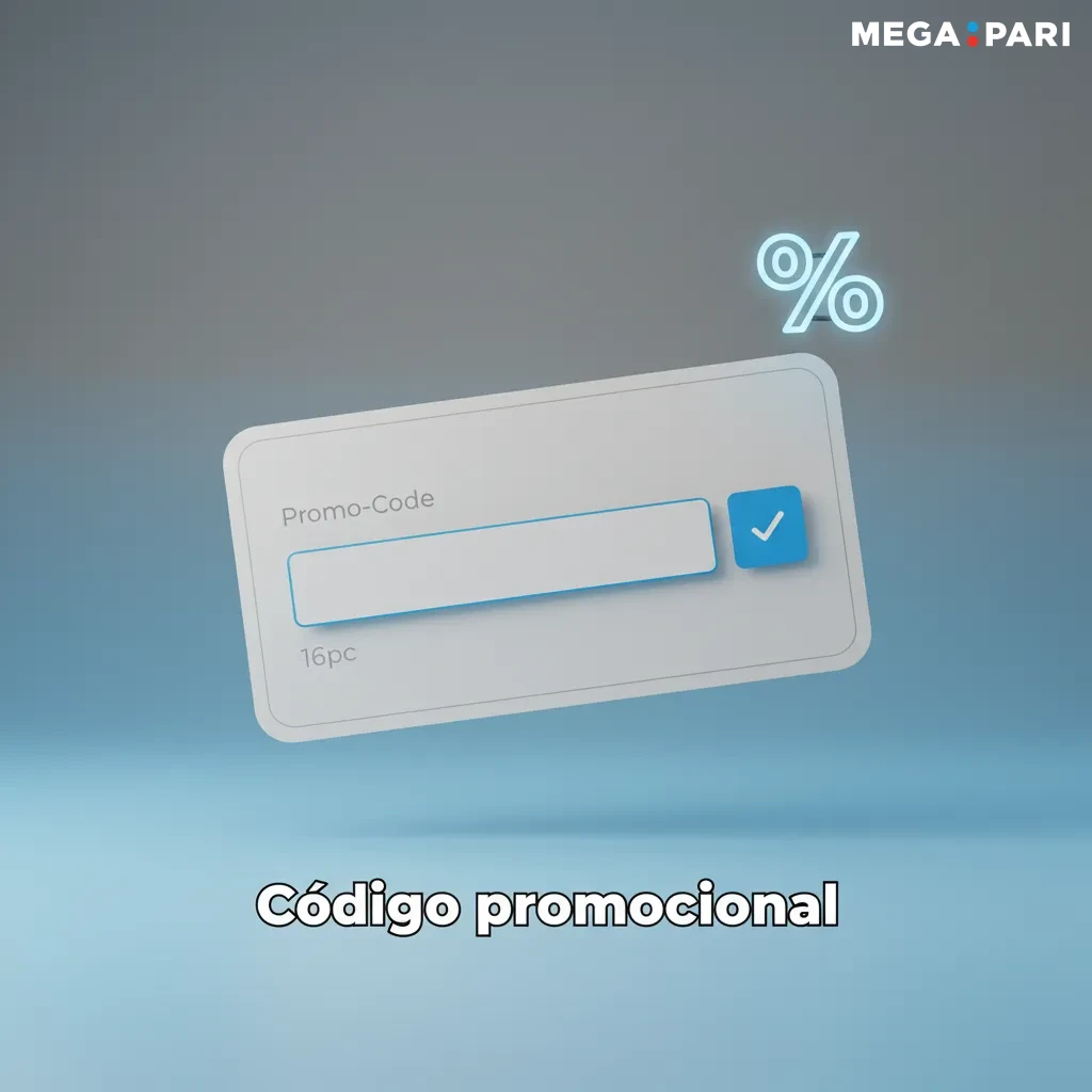 Página de Código promocional de MegaPari con tabla de promociones y guía para aplicar códigos durante el depósito o en Bonos