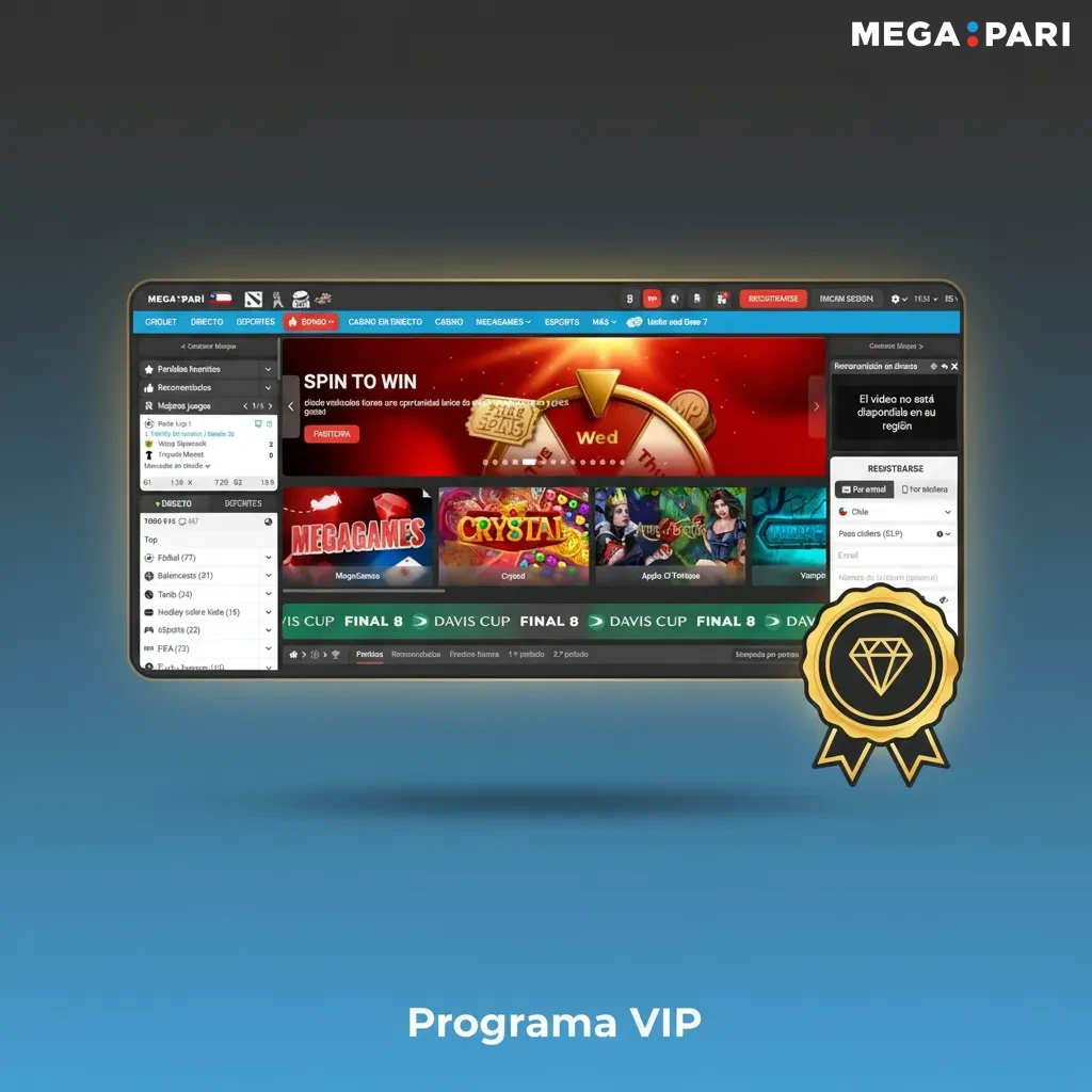 Ilustración del Programa VIP en Chile con niveles escalonados, cashback mejorado, retiros prioritarios y gestor dedicado