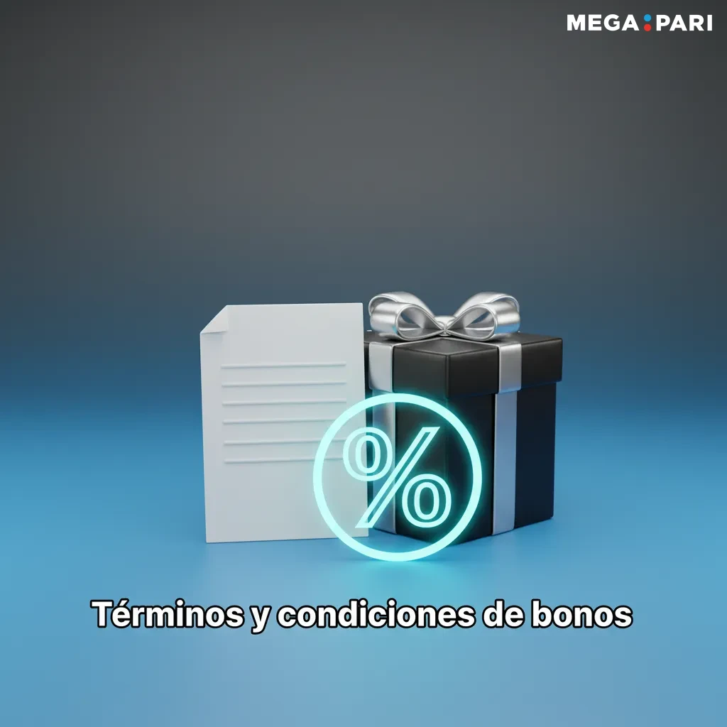 Banner 'Términos y condiciones de bonos' con lista de reglas, verificación, apuestas y límites para usuarios en Chile.