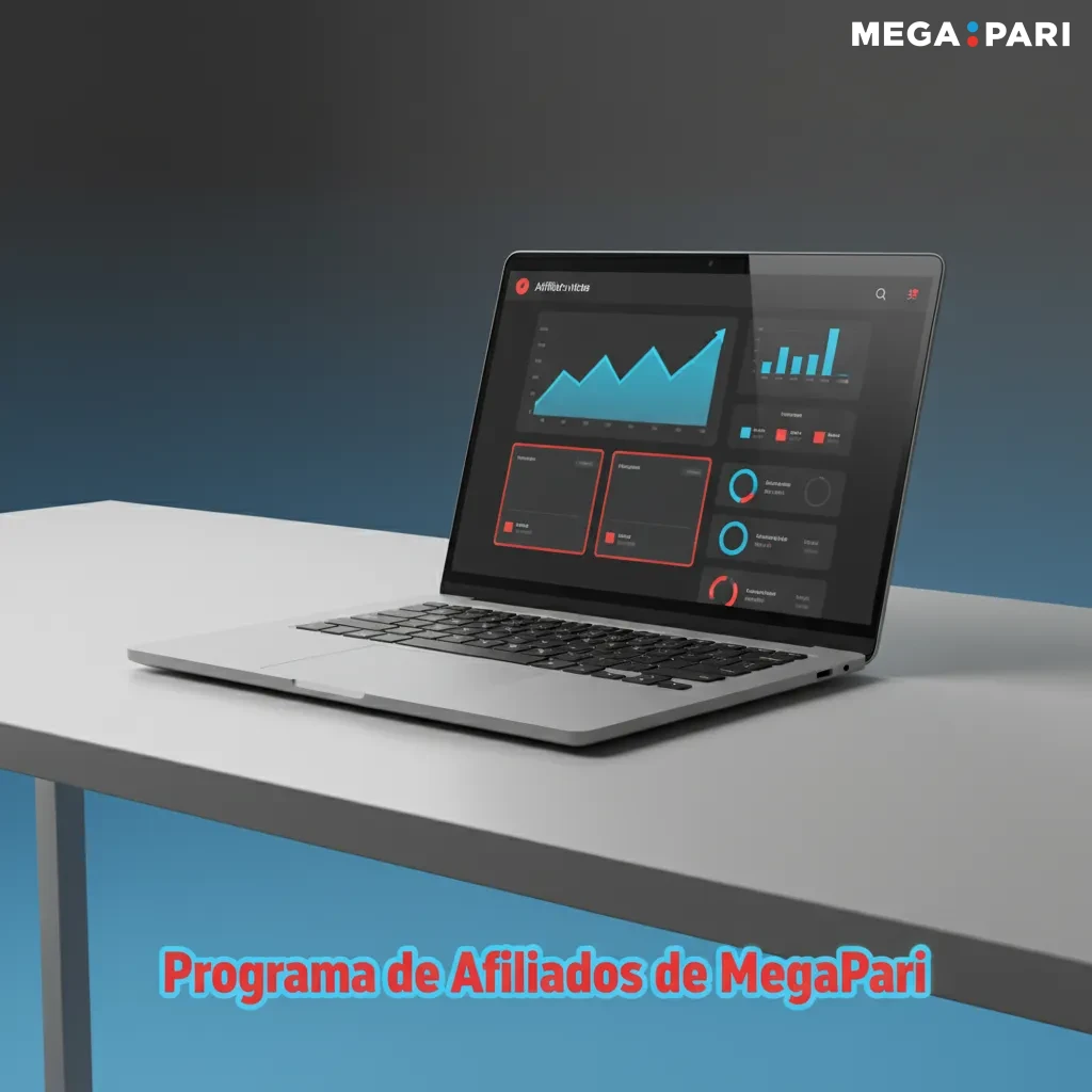 Banner del Programa de Afiliados de MegaPari con panel en tiempo real, enlaces personalizados y foco en Chile.