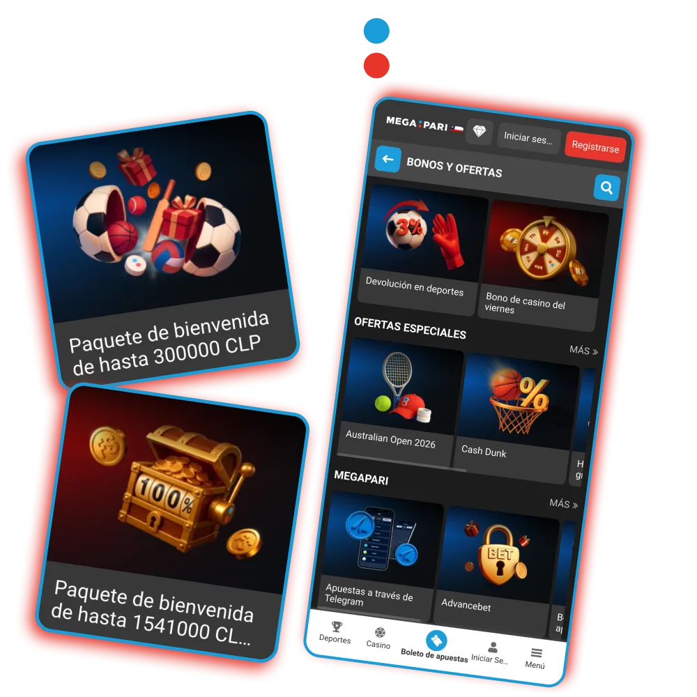 Promociones exclusivas en Megapari Chile con saldo extra y beneficios VIP.
