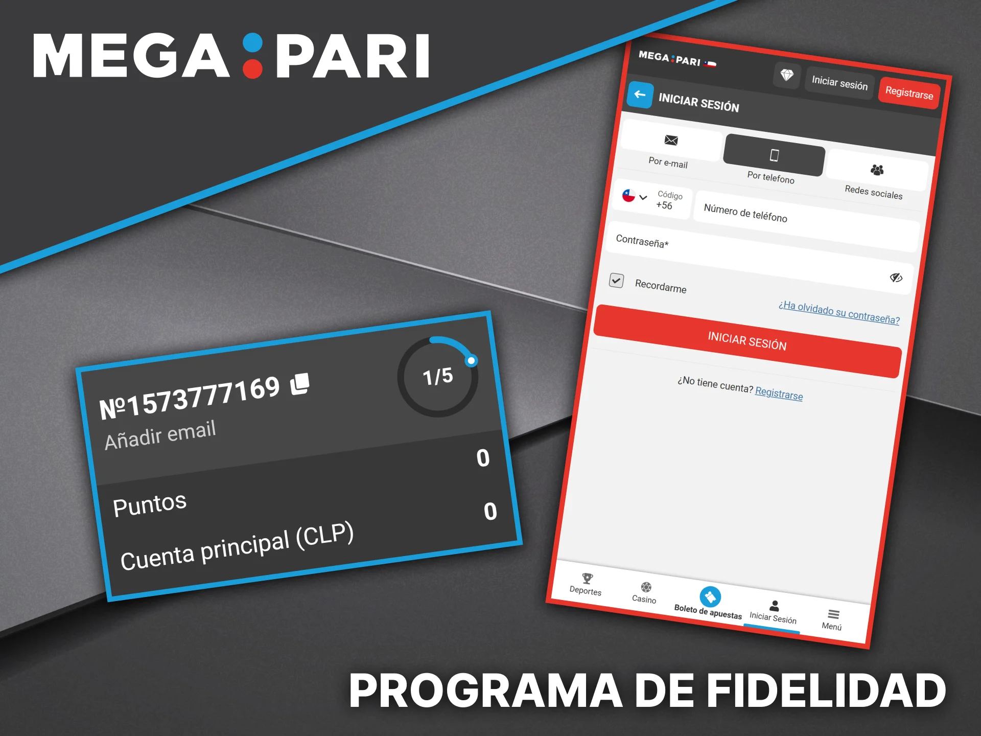 Únete al programa de fidelización Megapari y recibe recompensas exclusivas por tu actividad.