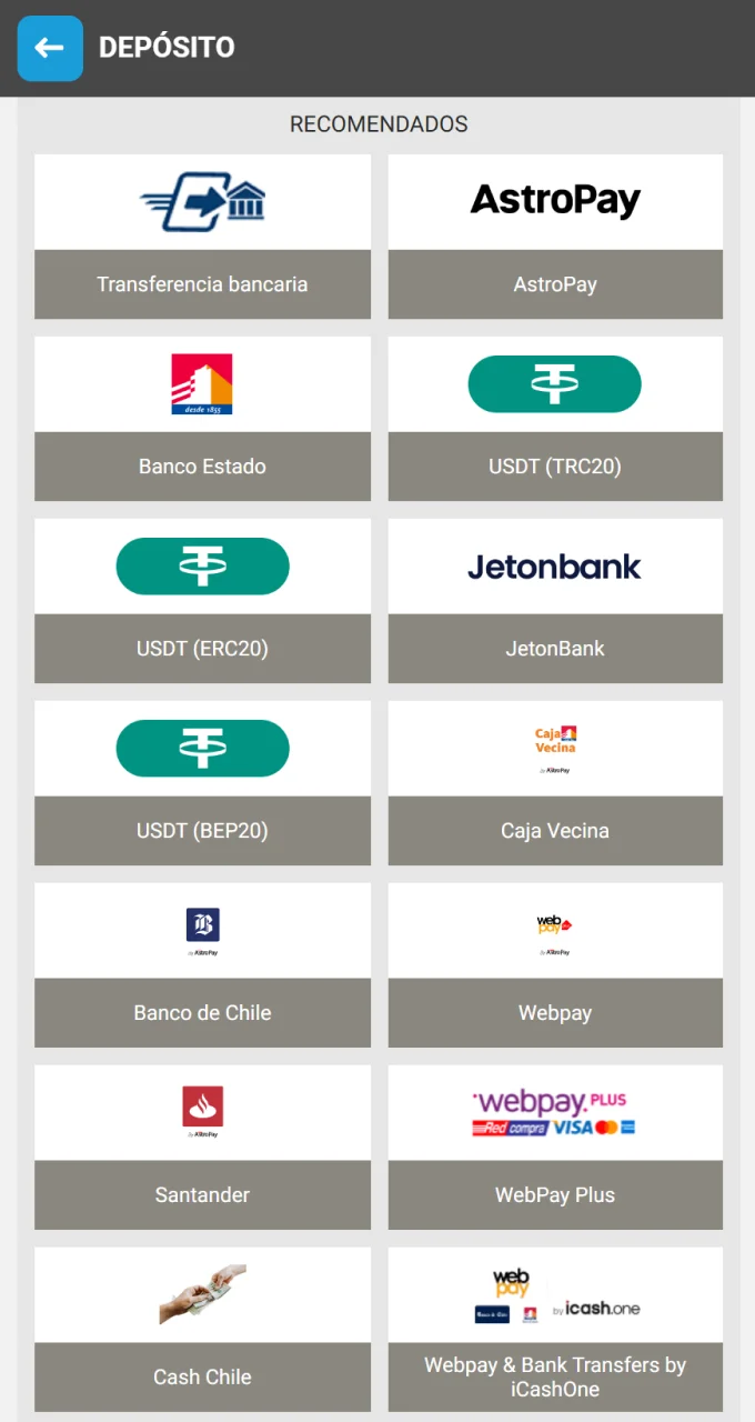 Visita la sección de depósito en el sitio web de Megapari para aplicar el código de promoción.