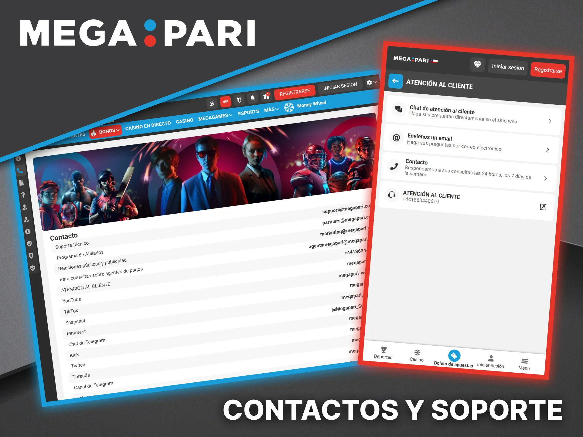 Hay opciones de soporte convenientes disponibles para cualquier pregunta sobre la casa de apuestas Megapari.