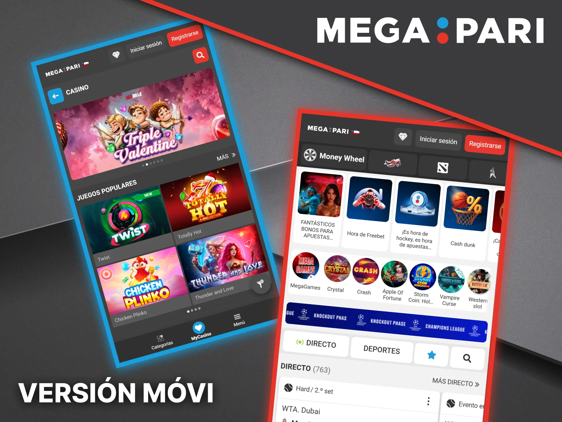 La versión del sitio web optimizada para dispositivos móviles te permite realizar apuestas cómodamente en Megapari.