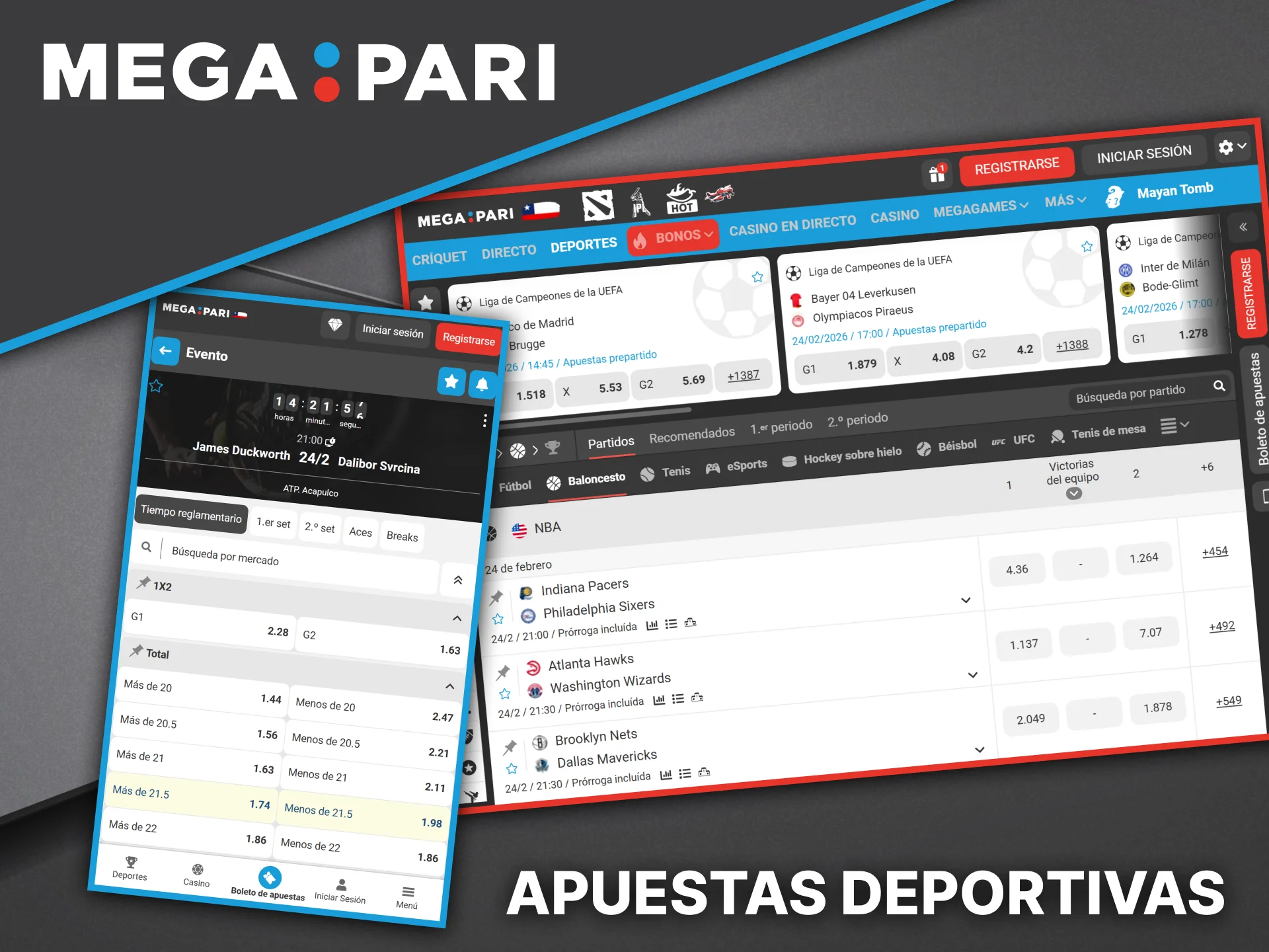 Realiza apuestas deportivas con las mejores cuotas del mercado utilizando el sitio web de Megapari.