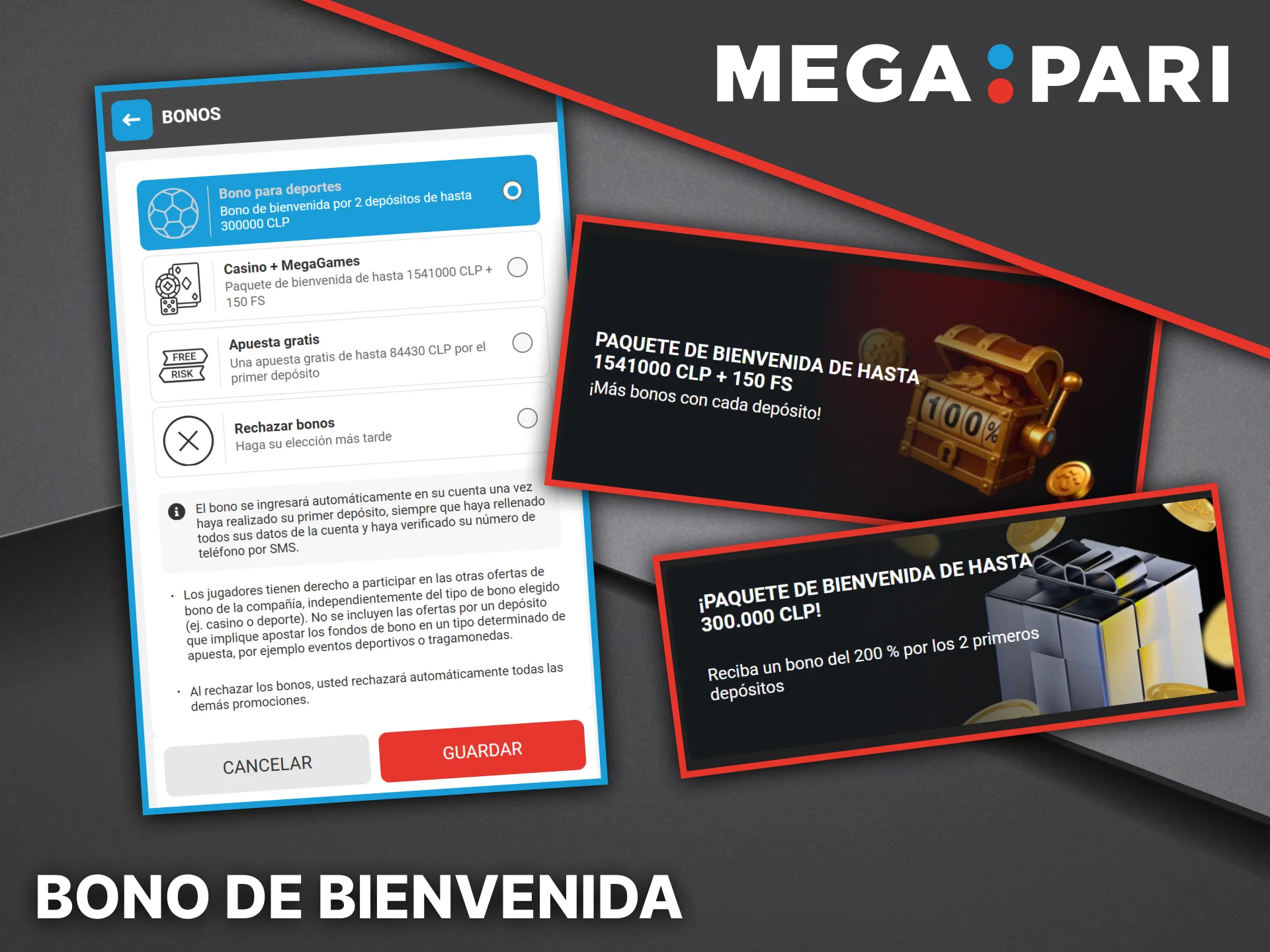 Reciba un bono de bienvenida exclusivo después de completar su registro en Megapari Casino.