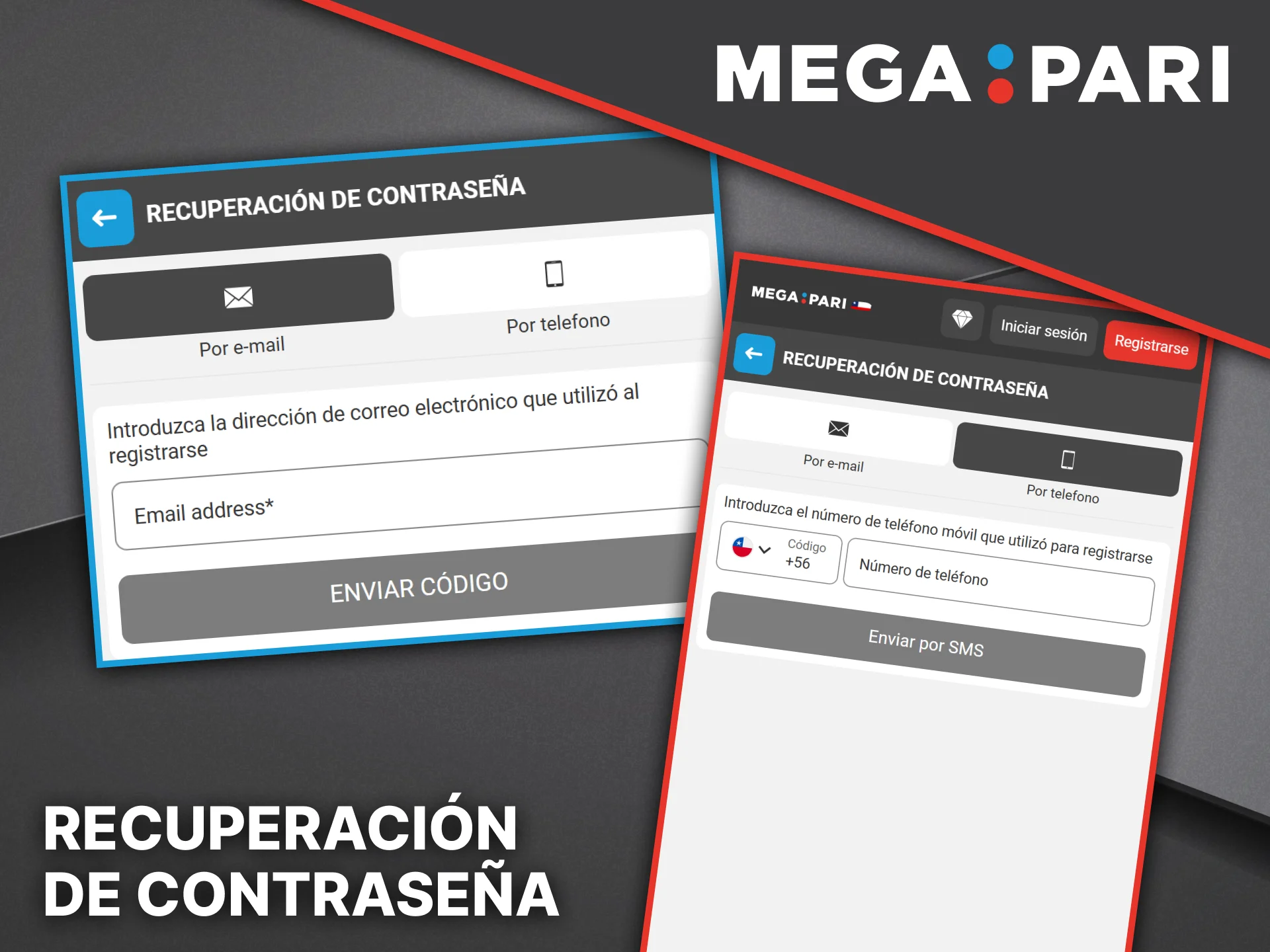 Si has olvidado tu contraseña, siempre podrás recuperarla en la web de Megapari.