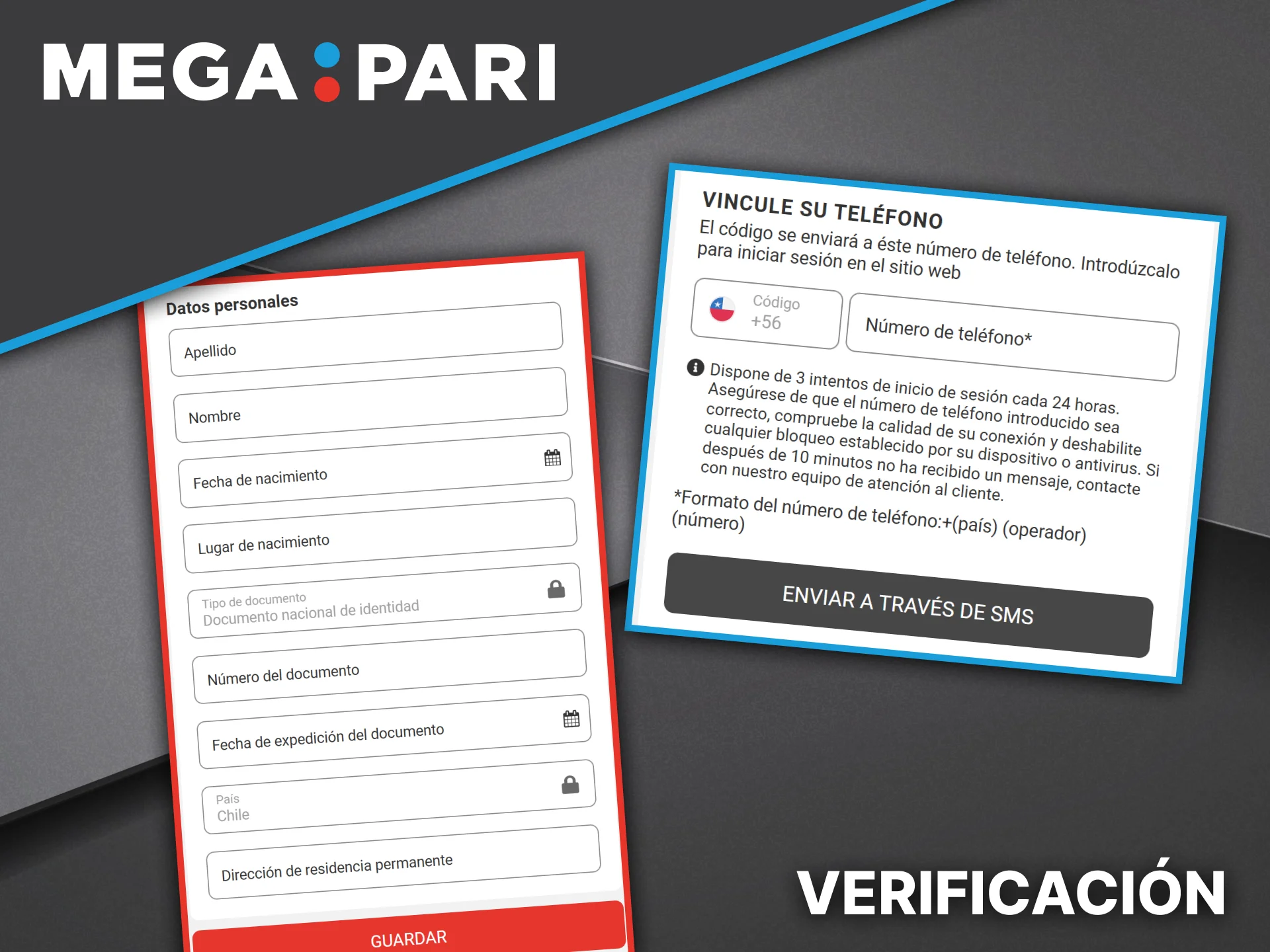 Para proteger su cuenta de Megapari, verifique su identidad, número de teléfono y dirección de correo electrónico.